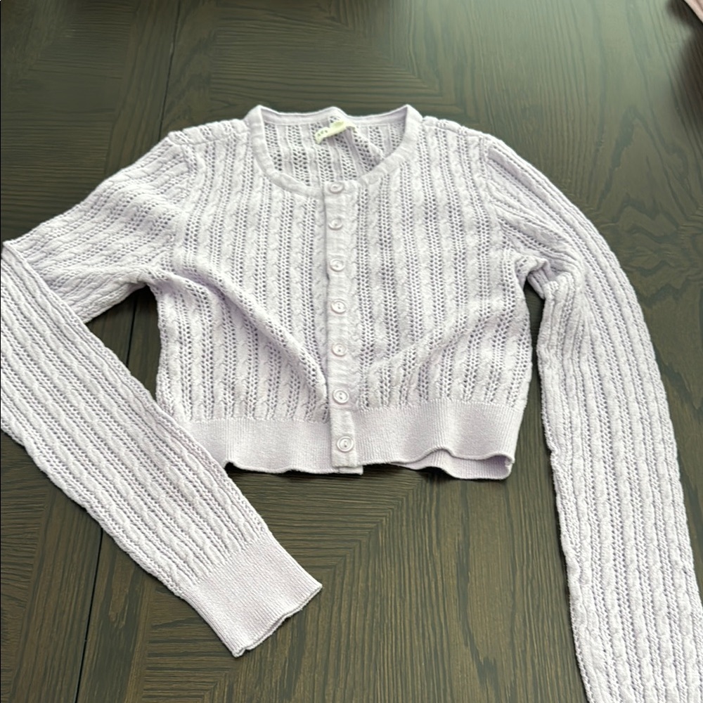 Aeropostale Light Purple Knit Cardigan